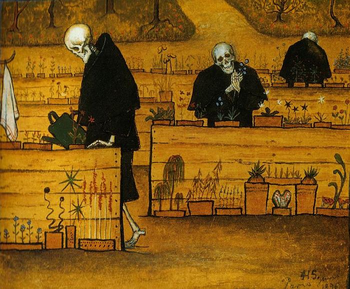 Hugo Simberg The Garden of Death Norge oil painting art